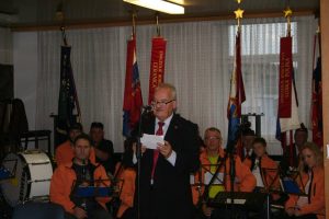 Miha Butara, častni predsednik Zveze slovenskih častnikov, ob 75. obletnici ustanovitve OF in 25. letnici osamosvojitve, Lož, 15. oktober 2016