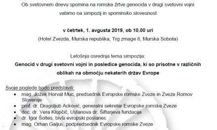 Murska Sobota – Svetovni dan spomina na romske žrtve genocida